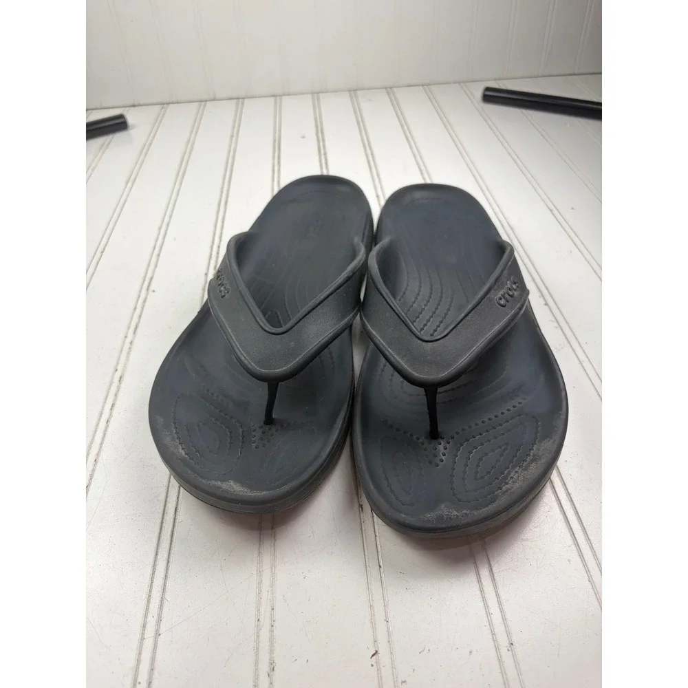 Crocs Black Comfort Thong Flip Flop's Men's Size 11